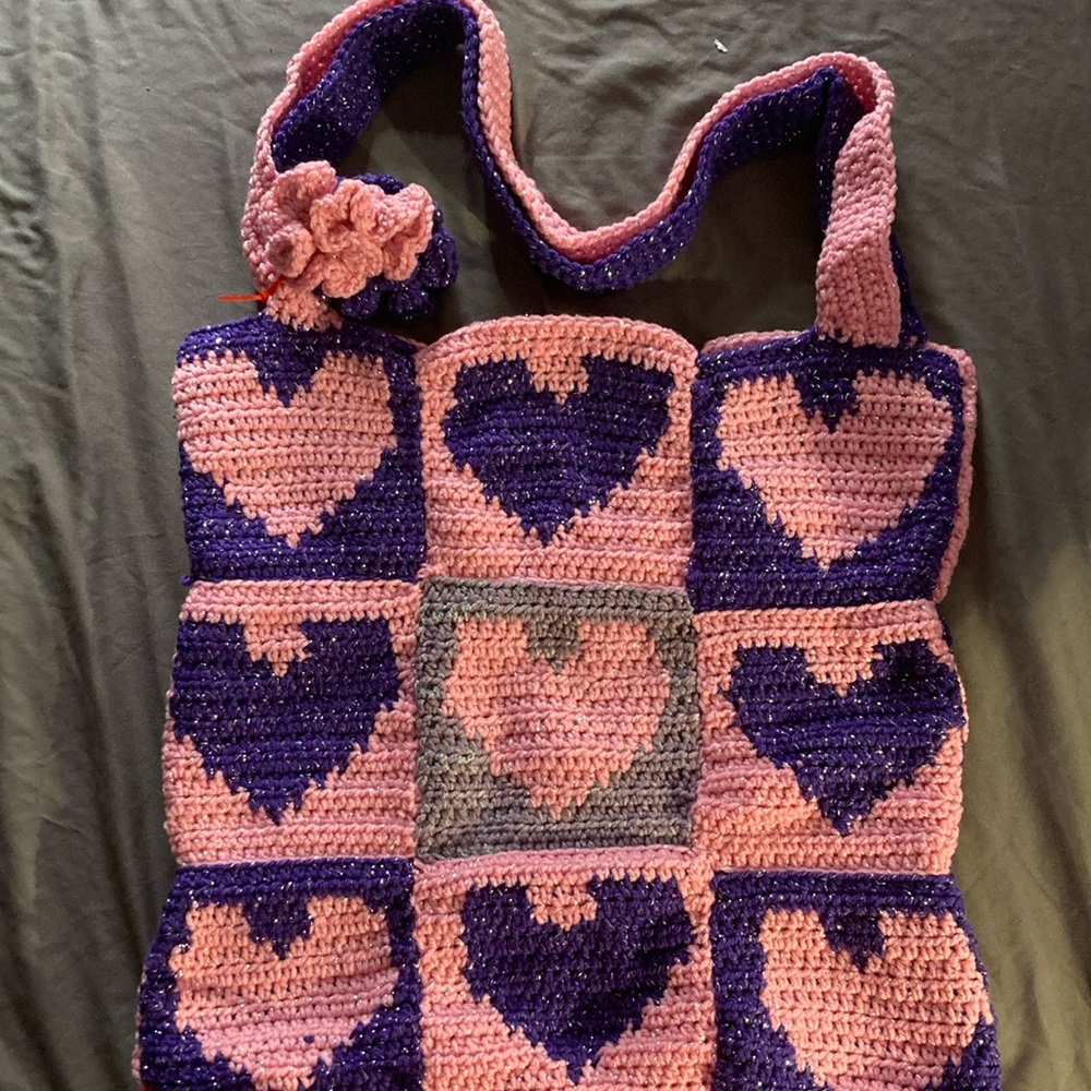 Hand- Made Crochet Tote Bag!!